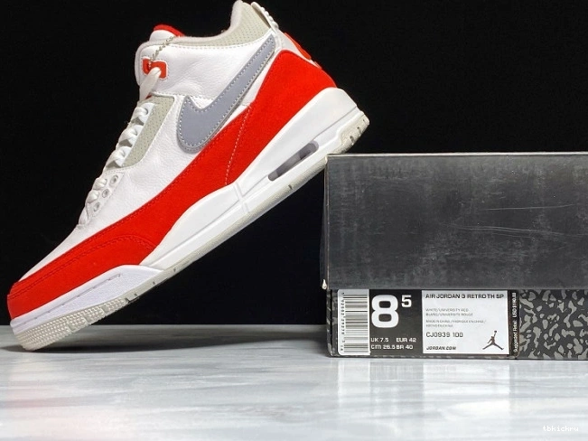 Rep TBK 3 University Tinker CJ0939-100 Air White Jordan Retro Red 0808